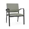 Lesro Newport Wide Guest Chair Metal Frame, Black, OH Eucalyptus Upholstery NP1201 - alternate 1
